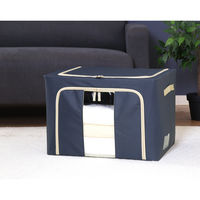 不二貿易 窓付&積み重ね収納ボックス 72L BL 63521 1個