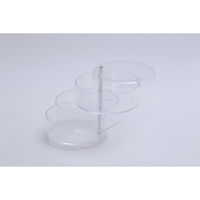 不二貿易 PSコスメ収納 3段ラウンド小物入れ 14384 1個