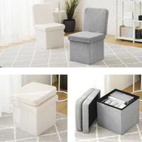 武田コーポレーション 背付き収納スツール M3-SST38GRY 1箱(3個入)（直送品）