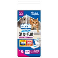 エリエール キミおもい パワフル消臭・抗菌 システムトイレ用シート 複数ネコ用 1週間分 16枚入 12袋 大王製紙