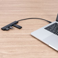 ナカバヤシ TypeーC　USB3.2Gen1　C1A2SDカードリーダーハブ　ブラック COMーC3SD143BK 1個