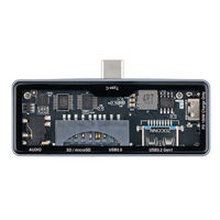 ナカバヤシ TypeーC　PD対応　USB3.2Gen1スケルトンハブ（3.5mm4極付） COMーC3SD163GY 1個