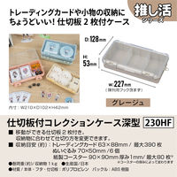 JEJアステージ仕切板付コレクションケース深型230ＨＦ　グレージュ1個