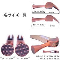 金井産業 仮枠ハンマー 銅 止付 中 角蛇曲 450mm 1本（直送品）