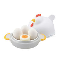 曙産業 ゆで卵器 4個 にわとり型 電子レンジ ホワイト REー1506 1個