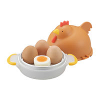 曙産業 ゆで卵器 4個 にわとり型 電子レンジ ブラウン REー1507 1個