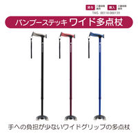 竹虎 バンブーステッキワイド多点杖 ブラック 104880 1本