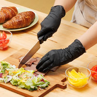 【使いきり手袋】 川西工業 現場のチカラ ニトリルディスポ ブラック 100枚入 M AK2066 1個 オリジナル