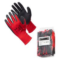 「現場のチカラ」川西工業 天然ゴム背抜き手袋 レッド M 1セット（10双×3袋） オリジナル