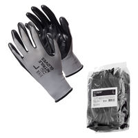 「現場のチカラ」川西工業 ニトリル背抜き手袋 グレー L 1セット（10双×3袋） オリジナル