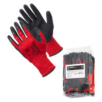 「現場のチカラ」川西工業 天然ゴム背抜き手袋 レッド S 1セット（10双×3袋） オリジナル