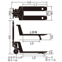 をくだ屋技研【車上渡し】環境配慮キャッチパレットトラック　低床　PS-CP-15L-107H　1台（直送品）
