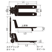 をくだ屋技研【車上渡し】環境配慮キャッチパレットトラック　PS-CP-20L-122　1台（直送品）