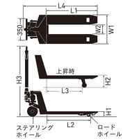 をくだ屋技研【車上渡し】環境配慮キャッチパレット　全ＳＵＳ仕様　PS-CPFS-15S-107H-A　1台（直送品）