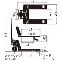 をくだ屋技研【車上渡し】環境配慮キャッチパレット　横移動兼用型　PS-CPW-15L-85　1台（直送品）
