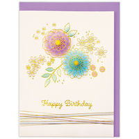 日本ホールマーク ホールマーク お誕生祝いグリーティングカード 箔クリアバースデーフラワー 844103 1セット(6枚)（直送品）