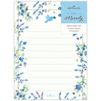 日本ホールマーク ホールマーク ミニレターセット MRブルー 844790 1セット(6冊)（直送品）