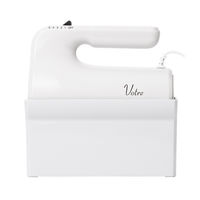 YAMAZEN ハンドミキサー 泡立て器 速度5段階 ビーターワンタッチ取り外し 収納ケース付き YHMA-S90(W) 1台