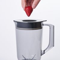 YAMAZEN ジュースミキサー 大容量 1000ml 角氷対応 チタンコート刃 軽量ボトル MJB-T100(W) 1台