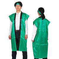 アーテック ソフトサテンロングハッピ Ｌ 緑（ハチマキ付） 18446 1個