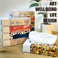 ティッシュペーパー ボックス 150組（300枚）1個（5箱入）studio COOCAティシュ150組5P 坪野谷紙業