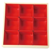 ヤマコー 重箱用 赤色紙中子 6.5寸用 9割 G9 27746 1個（直送品）