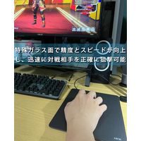 FSC ガラスマウスパッド　滑り止め付き　＜グレー＞ HKWーMOUSEPADーGY 1枚