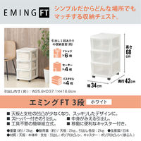 JEJアステージ　エミングＦＴ3段　ホワイト　　1台