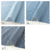 デニム調Wガーゼ ストライプ ネイビー 巾約108cm 1mカット AP25501-2C-1M 1セット(1m切売カット)（直送品）