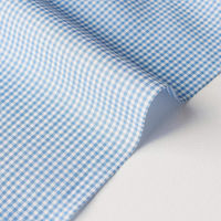 双日ファッション 40sギンガムチェック 小 巾110cm×10m切売カット ライトブルー B53000Z-102-10M（直送品）