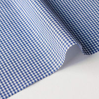 双日ファッション 40sギンガムチェック 小 巾110cm×10m切売カット ブルー B53000Z-105-10M（直送品）