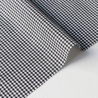 日本紐釦貿易 40sギンガムチェック 小 巾110cm×1m切売カット ブラック B53000Z-106-1M 1セット(巾110cm×1m（直送品）