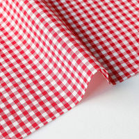 日本紐釦貿易 40sギンガムチェック 中 巾110cm×1m切売カット レッド B53000Z-204-1M 1セット(巾110cm×1m（直送品）
