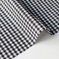 日本紐釦貿易 40sギンガムチェック 中 巾110cm×10m切売カット ブラック B53000Z-206-10M（直送品）