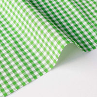 日本紐釦貿易 40sギンガムチェック 中 巾110cm×3m切売カット グリーン B53000Z-210-3M 1セット(巾110cm×3m（直送品）