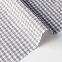 日本紐釦貿易 40sギンガムチェック 中 巾110cm×10m切売カット グレー B53000Z-214-10M（直送品）