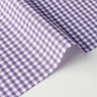日本紐釦貿易 40sギンガムチェック 中 巾110cm×8m切売カット パープル B53000Z-221-8M 1セット(巾110cm×8m（直送品）
