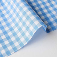 40sギンガムチェック 大 巾110cm×10m切売カット ライトブルー B53000Z-302-10M 1セット(巾110cm×10（直送品）