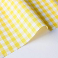 40sギンガムチェック 大 巾110cm×10m切売カット イエロー B53000Z-303-10M 1セット(巾110cm×10（直送品）