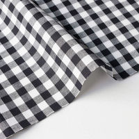 双日ファッション 40sギンガムチェック 大 巾110cm×10m切売カット ブラック B53000Z-306-10M（直送品）