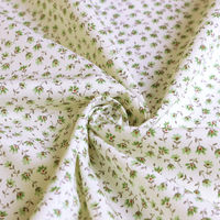 日本紐釦貿易 花柄プリント ブロード生地 巾112cm×7m切売カット グリーン系 B6100Z-3-1-7M 1セット(巾112cm×7m（直送品）