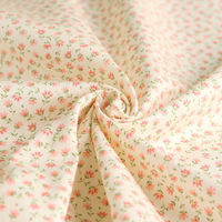 日本紐釦貿易 花柄プリント ブロード生地 巾112cm×9m切売カット ピンク系 B6100Z-3-4-9M 1セット(巾112cm×9m（直送品）