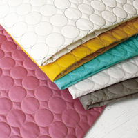 サークルステッチキルティング生地 -サーキュル- キナリ×イエロー 4Mカット CIRQL-2-4M 1セット(4m切売カット)（直送品）