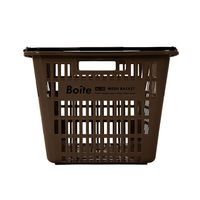 ベストコ　ベストコ 買い物かご バスケット ポリプロピレン製 収納 ブラウン　MA-4114　1個