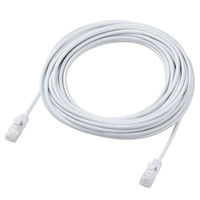 エレコム LANケーブル CAT6A 10m 爪折れ防止 高耐久 メッシュケーブル 白 ECLDーGPAM/WH100 1個