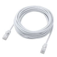 エレコム LANケーブル CAT6A 5m 爪折れ防止 高耐久 メッシュケーブル 白 ECLDーGPAM/WH50 1個