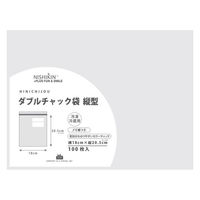 フリーザーバッグ ダブルチャック袋 縦型 透明 約18×20.5cm 冷凍冷蔵用 メモ欄付き 1セット（1個（100枚入）×5）錦尚金