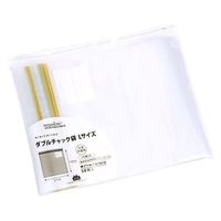 フリーザーバッグ ダブルチャック袋 Lサイズ 透明 約27×28cm 冷凍冷蔵用 メモ欄付き 1セット（1個（50枚入）×5）錦尚金