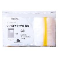 フリーザーバッグ シングルチャック袋 縦型 透明 約12×17cm 冷凍冷蔵用 メモ欄付き 1セット（1個（100枚入）×5）錦尚金