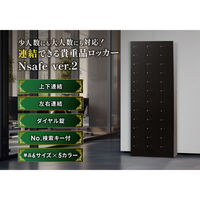 ネットフォース NSAFEII 3列2段6人用 ダイヤル錠 ホワイト NSAFE-32-2-AW-WH 1台（直送品）